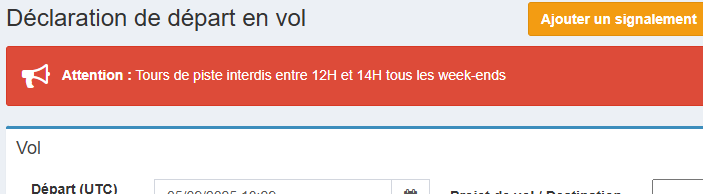 Alertes avant et après vol