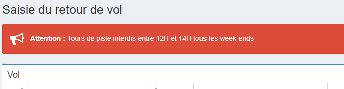 Alertes avant et après vol