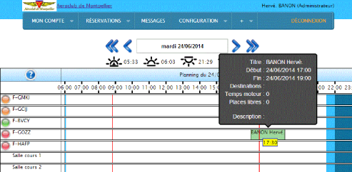 Création d'une réservation par simple cliquer-glisser'